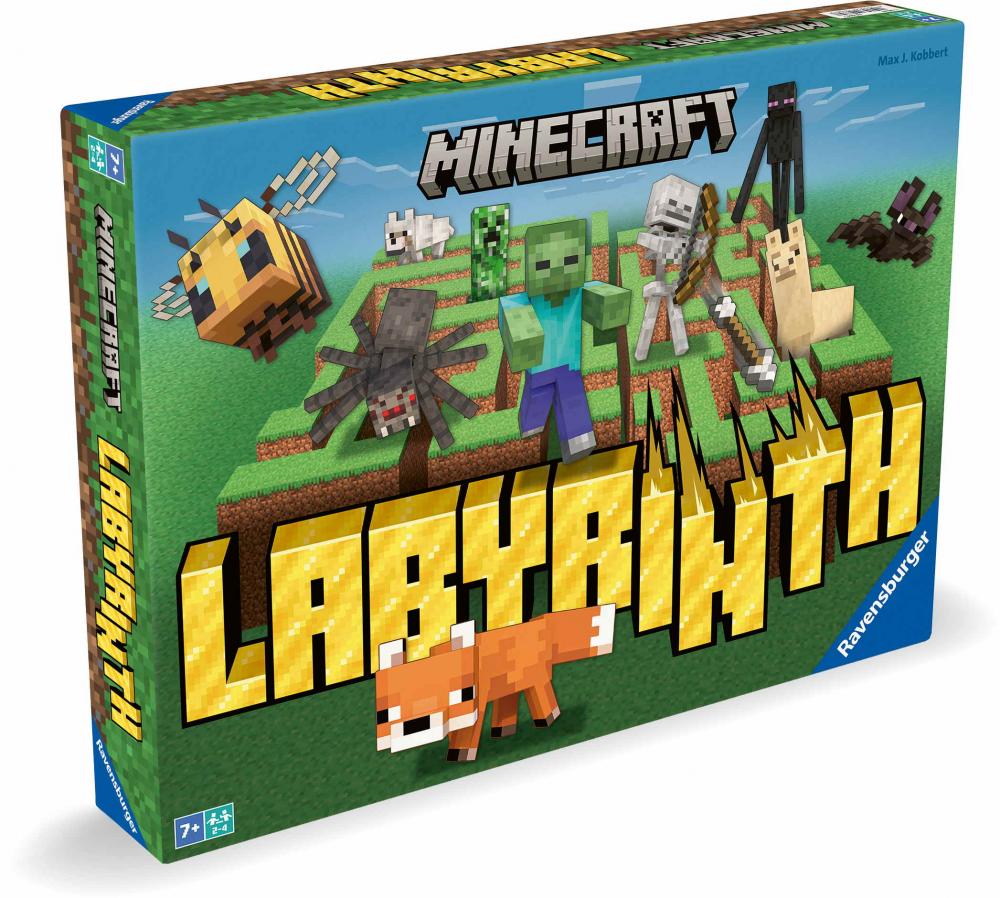 Ravensburger Familienspiel Such- und Schiebespiel Labyrinth Minecraft 24684