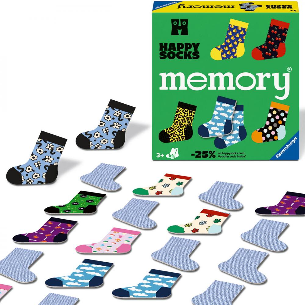 64 Karten Ravensburger Kinderspiel Kartenlegespiel memory Happy Socks 24702