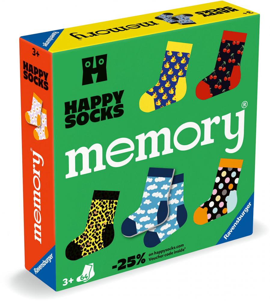 64 Karten Ravensburger Kinderspiel Kartenlegespiel memory Happy Socks 24702