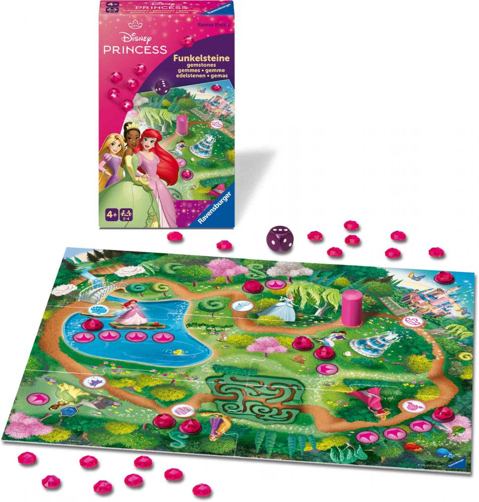 Ravensburger Mitbringspiel Lauf- und Sammelspiel Disney Princess Funkelsteine 24708