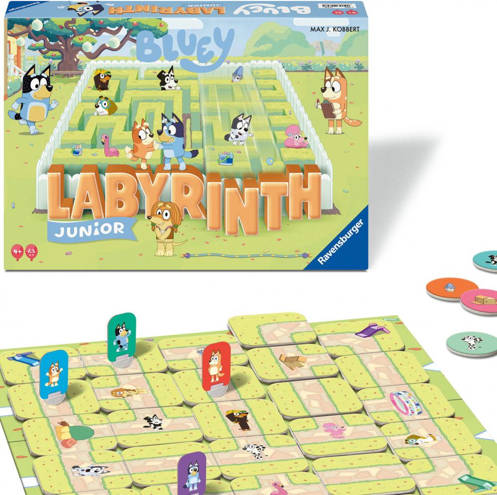 Ravensburger Kinderspiel Such- und Schiebespiel Labyrinth Bluey Junior 24711