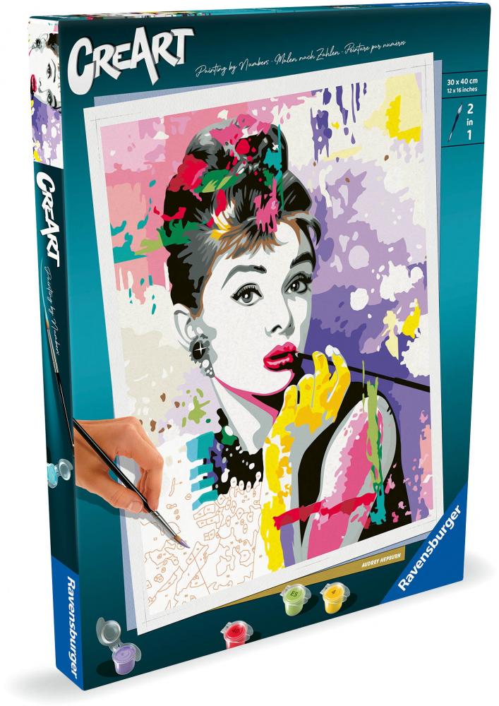 Ravensburger Malen nach Zahlen CREART Premium Serie B Adults Premium Audrey Hepburn 25526