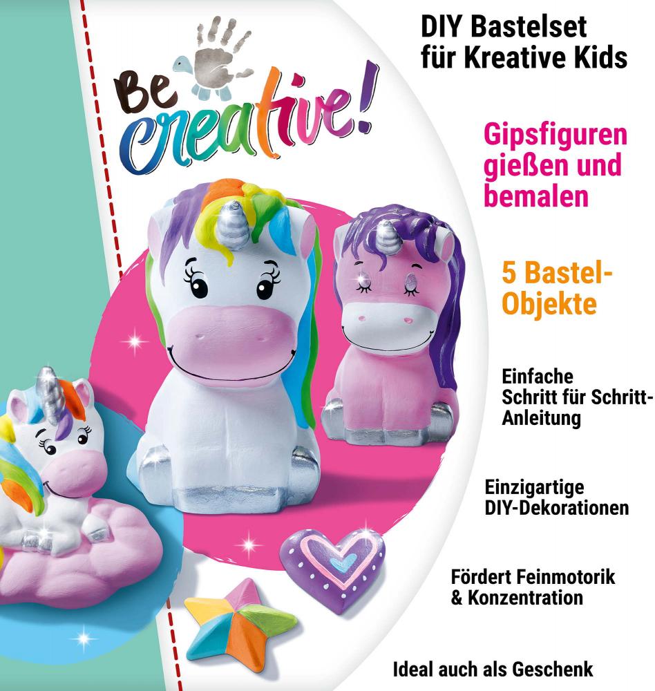 Ravensburger Gipsfiguren Be Creative Midi Bastelset DIY Gipsfiguren gießen Einhorn 25531