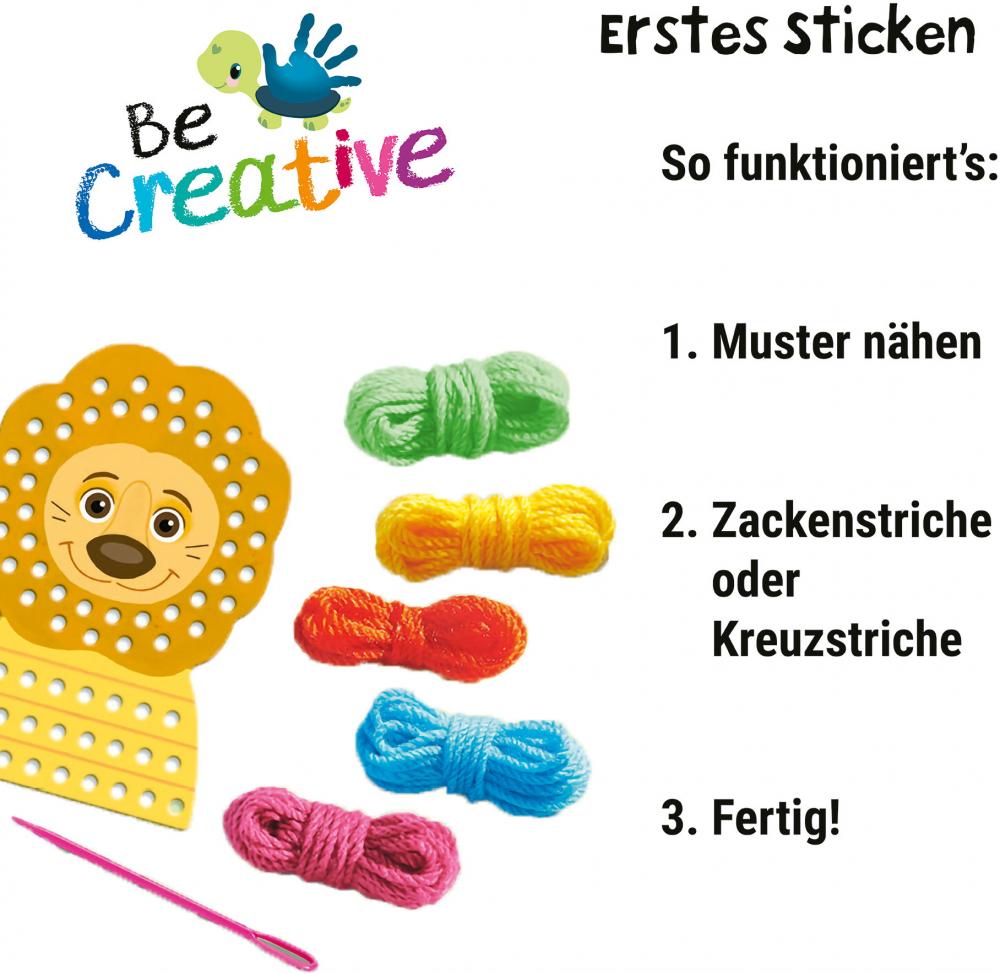 Ravensburger kreative Grundtechniken Be Creative Mini Sticken ohne Nadel 25536