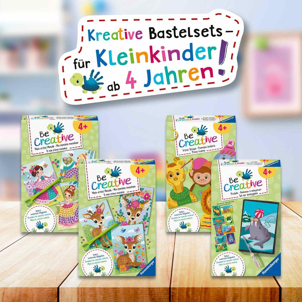 Ravensburger kreative Grundtechniken Be Creative Mini Sticken ohne Nadel 25536