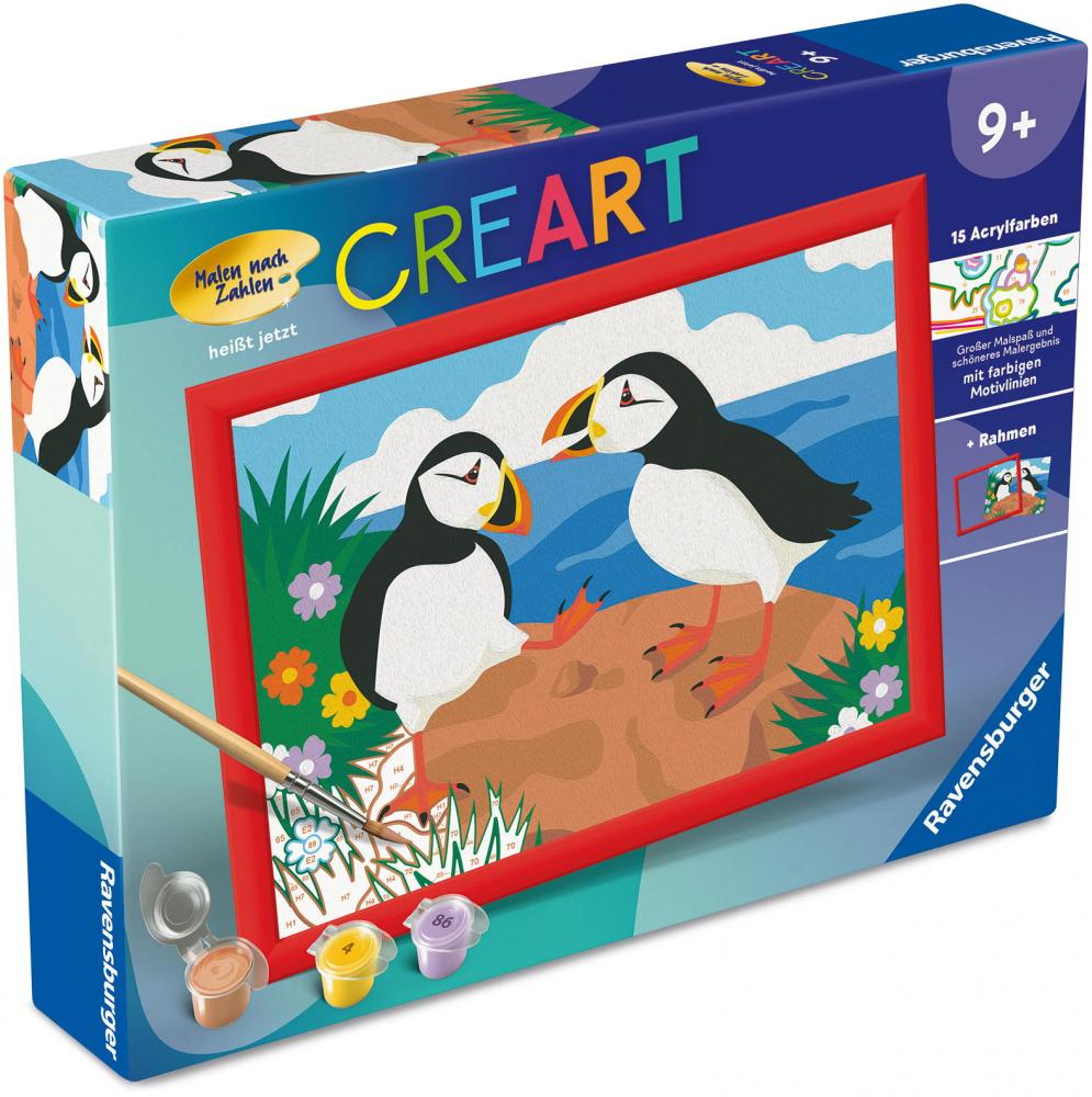 Ravensburger Malen nach Zahlen CREART Serie D Papageientaucher 25887