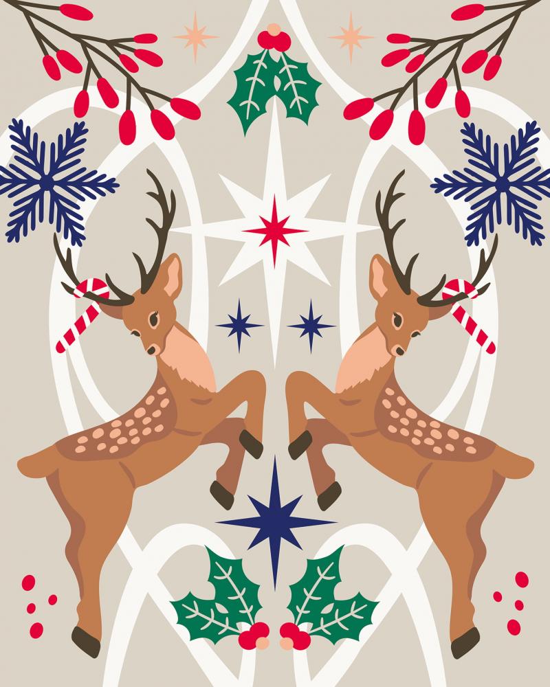 Ravensburger Malen nach Zahlen CREART Trend Serie C Christmas Deer 25895