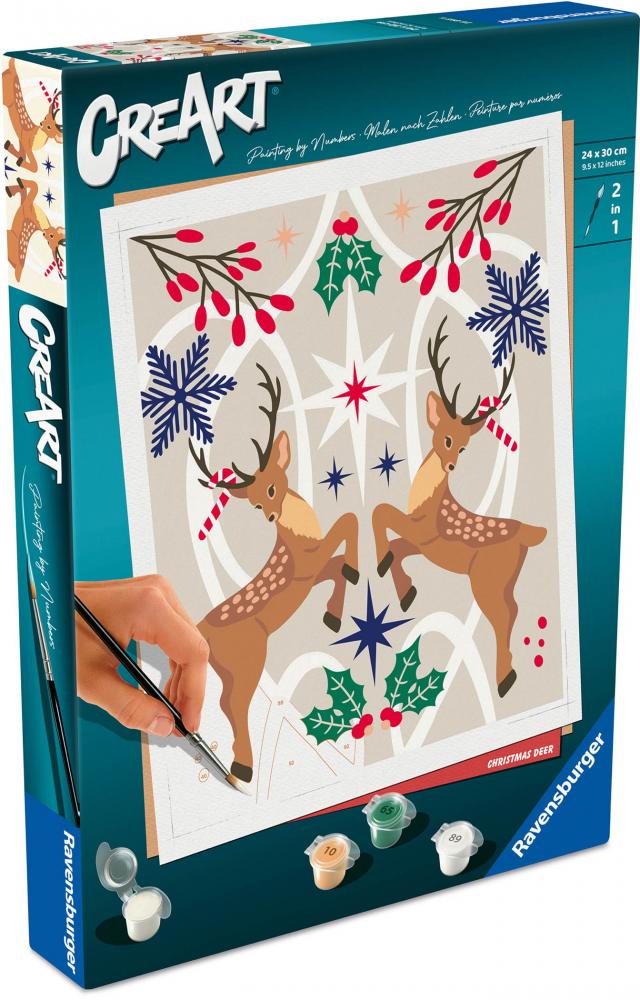 Ravensburger Malen nach Zahlen CREART Trend Serie C Christmas Deer 25895