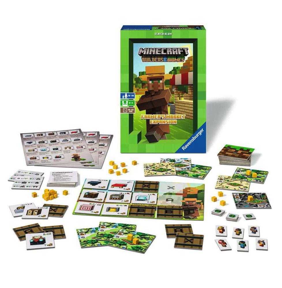 Ravensburger Familienspiel 1. Erweiterung Minecraft Builders & Biomes Farmers Mark 26869