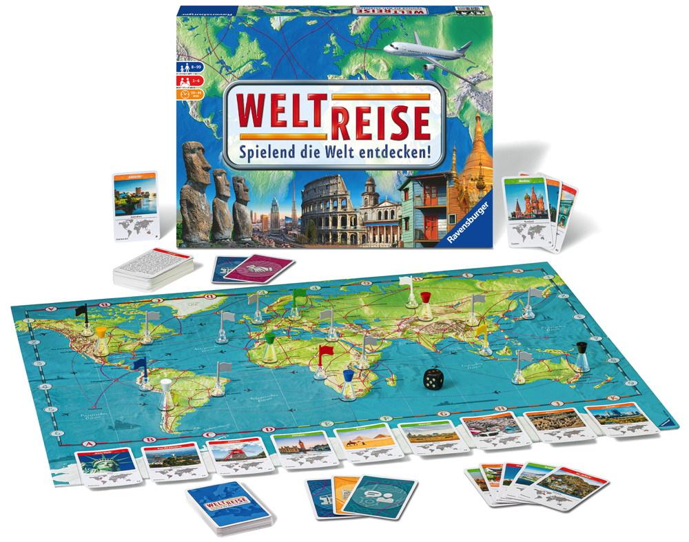 Ravensburger Familienspiel Wettlaufspiel Weltreise 26888