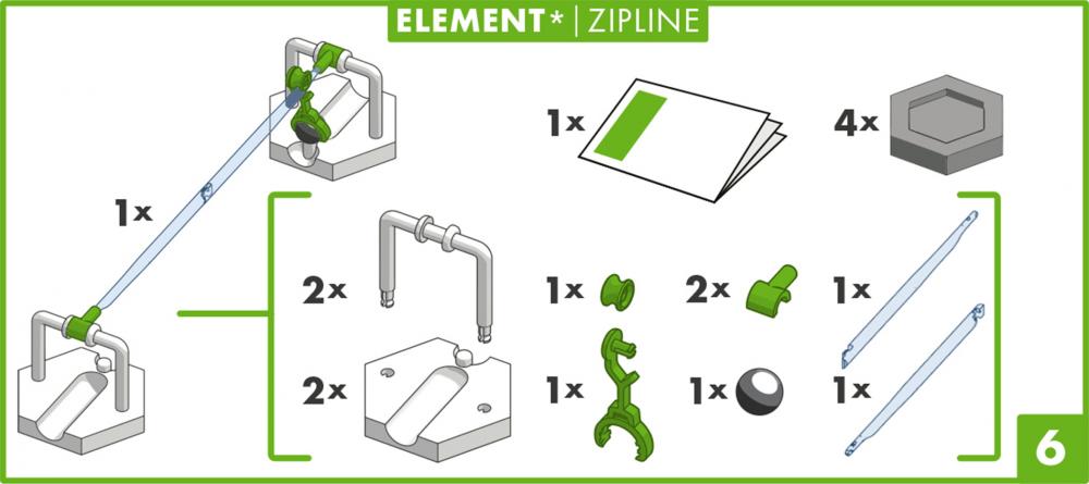 Ravensburger Kugelbahn GraviTrax CORE Element Zipline / Seilbahn 27472