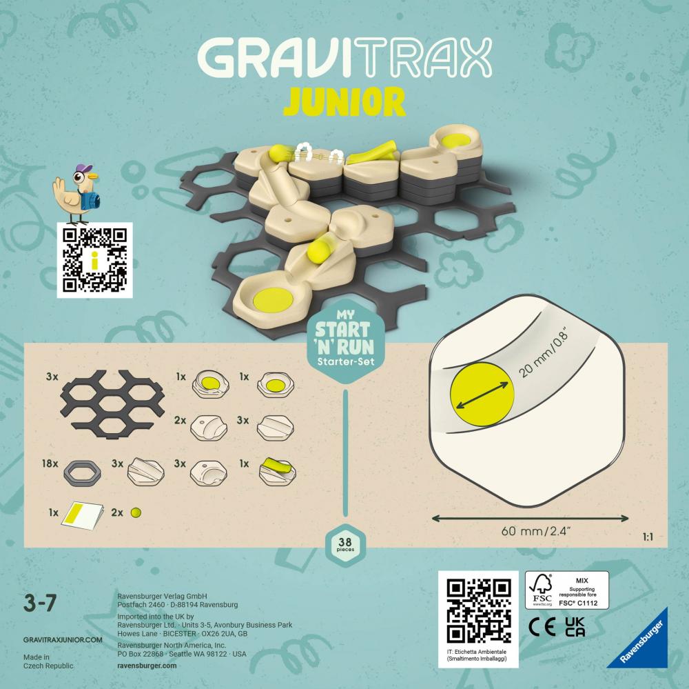 Ravensburger Kugelbahn GraviTrax JUNIOR Starter-Set S Start and Run 27531