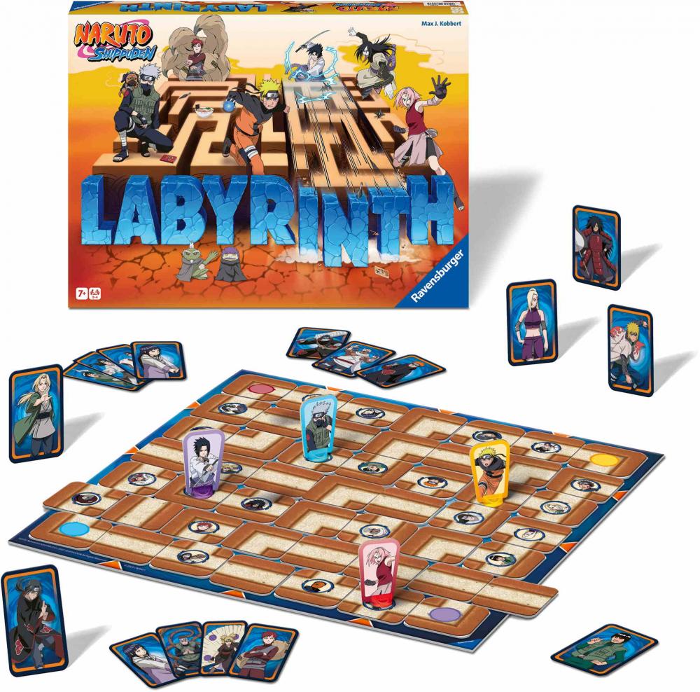 Ravensburger Familienspiel Such- und Schiebespiel Labyrinth Naruto Shippuden 27557