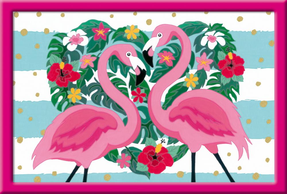 Ravensburger Malen nach Zahlen Classic Serie C Liebenswerte Flamingos 28782