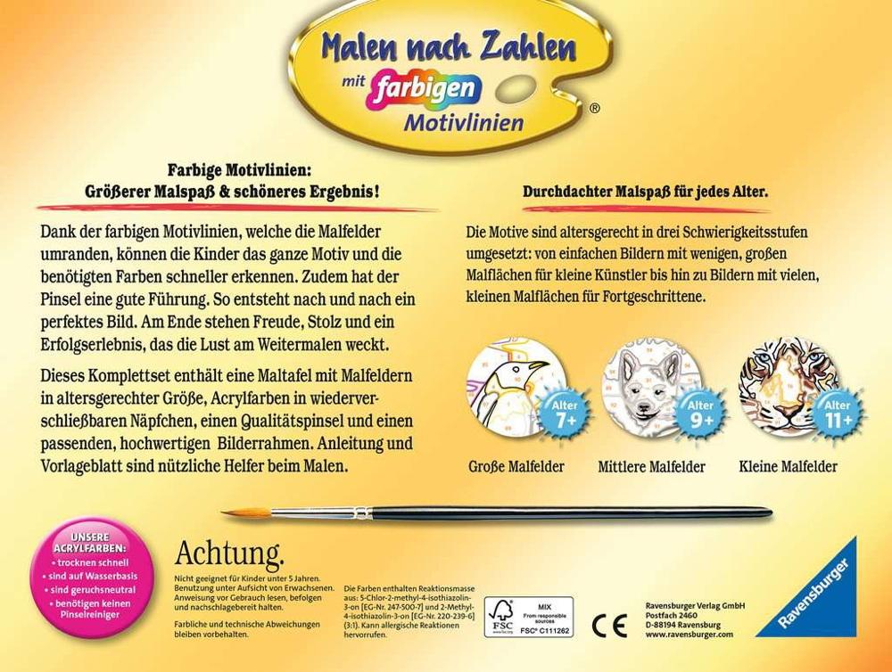 Ravensburger Malen nach Zahlen Classic Serie C Verschmuste Kätzchen 28986