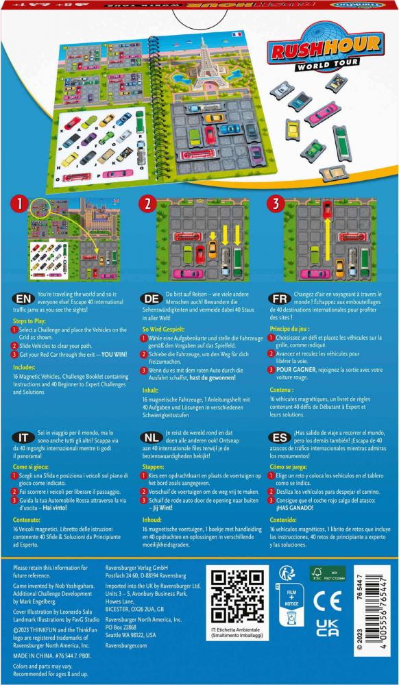 Thinkfun Familienspiel Logikspiel Rush Hour World Tour 76544