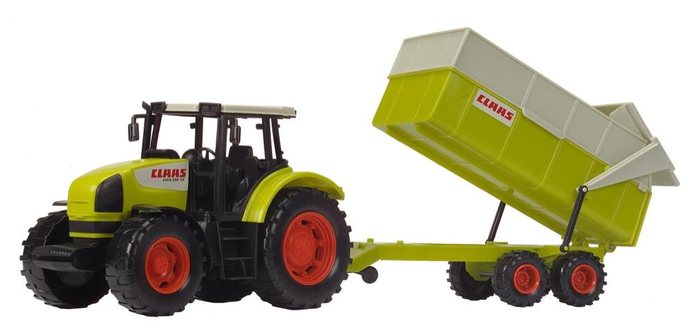 Dickie Spielfahrzeug Traktor mit Anhänger Go Real / Farm CLAAS Ares Set 203739000