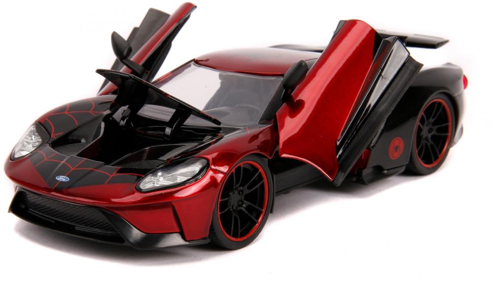 Jada Modellauto Hollywood Rides Marvel Miles Morales 2017 Ford GT mit Figur 1:24 253225008