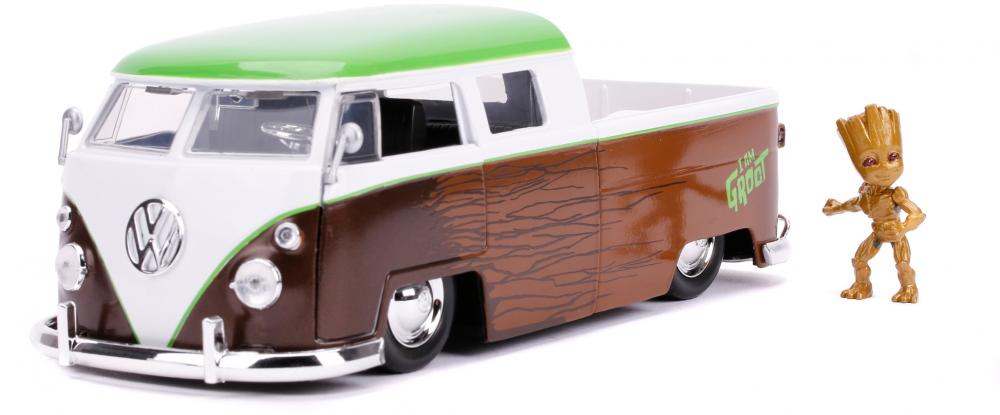 Jada Modellauto Hollywood Rides Marvel Groot 1963 Bus Pickup mit Figur 1:24 253225013