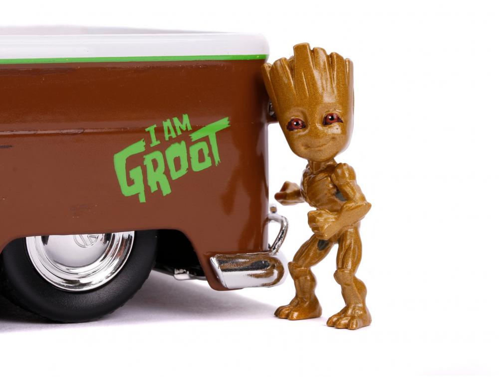 Jada Modellauto Hollywood Rides Marvel Groot 1963 Bus Pickup mit Figur 1:24 253225013