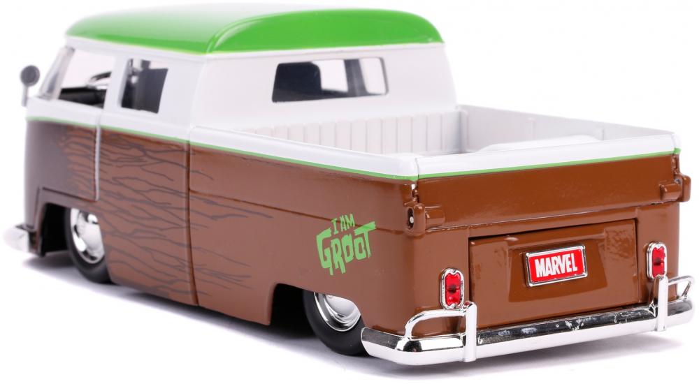 Jada Modellauto Hollywood Rides Marvel Groot 1963 Bus Pickup mit Figur 1:24 253225013