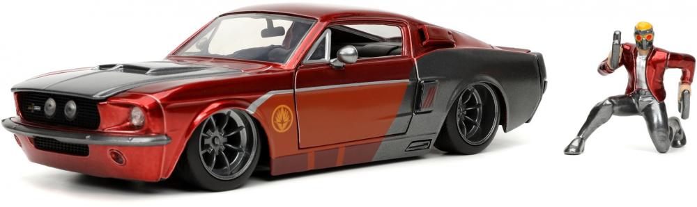 Jada Modellauto Hollywood Rides Marvel Star Lord 1967 Ford Mustang mit Figur 1:24 253225019