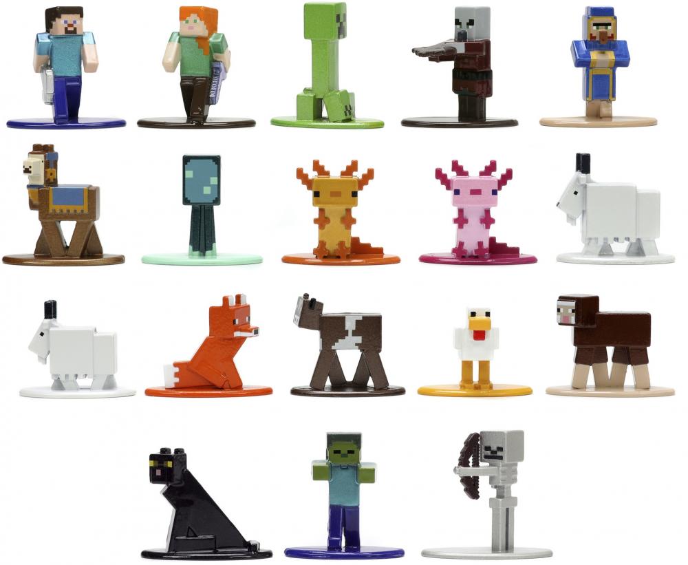 Jada Sammelfigur Nano MetalFigs Minecraft Nano 18er Pack 1,65 Zoll 4 cm 253265008