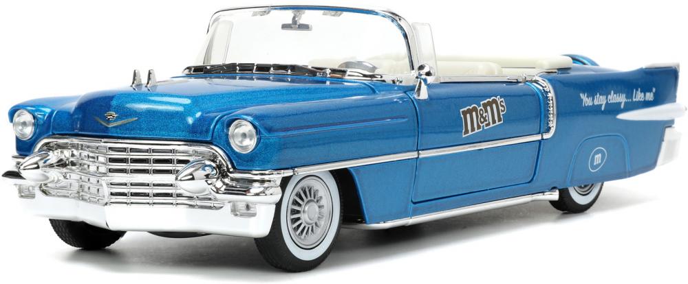 Jada Modellauto Hollywood Rides M&Ms Blue & 1956 Cadillac Eldorado mit Figur 1:24 253255067