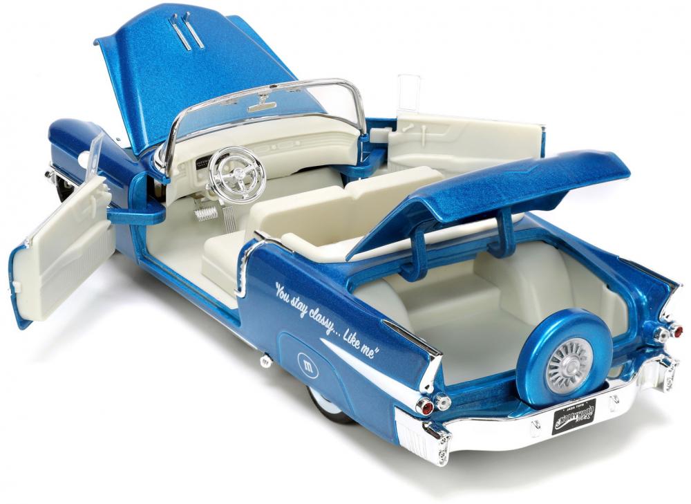 Jada Modellauto Hollywood Rides M&Ms Blue & 1956 Cadillac Eldorado mit Figur 1:24 253255067