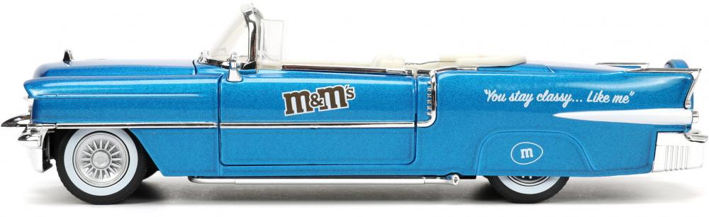 Jada Modellauto Hollywood Rides M&Ms Blue & 1956 Cadillac Eldorado mit Figur 1:24 253255067