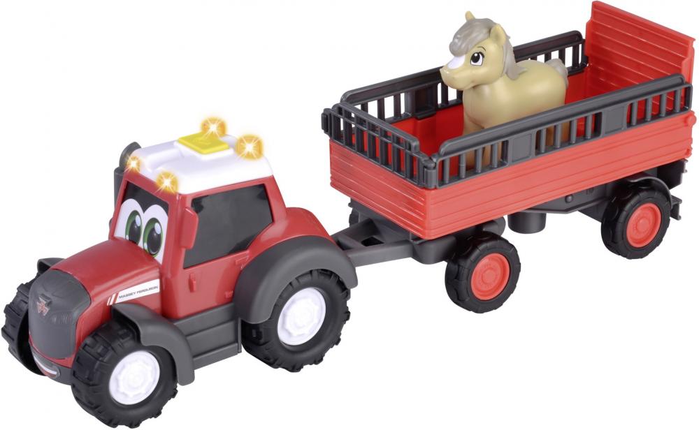 ABC Baby- & Kleinkindspielzeug Traktor mit Anhänger ABC Massey Ferguson Animal Trailer 204115012