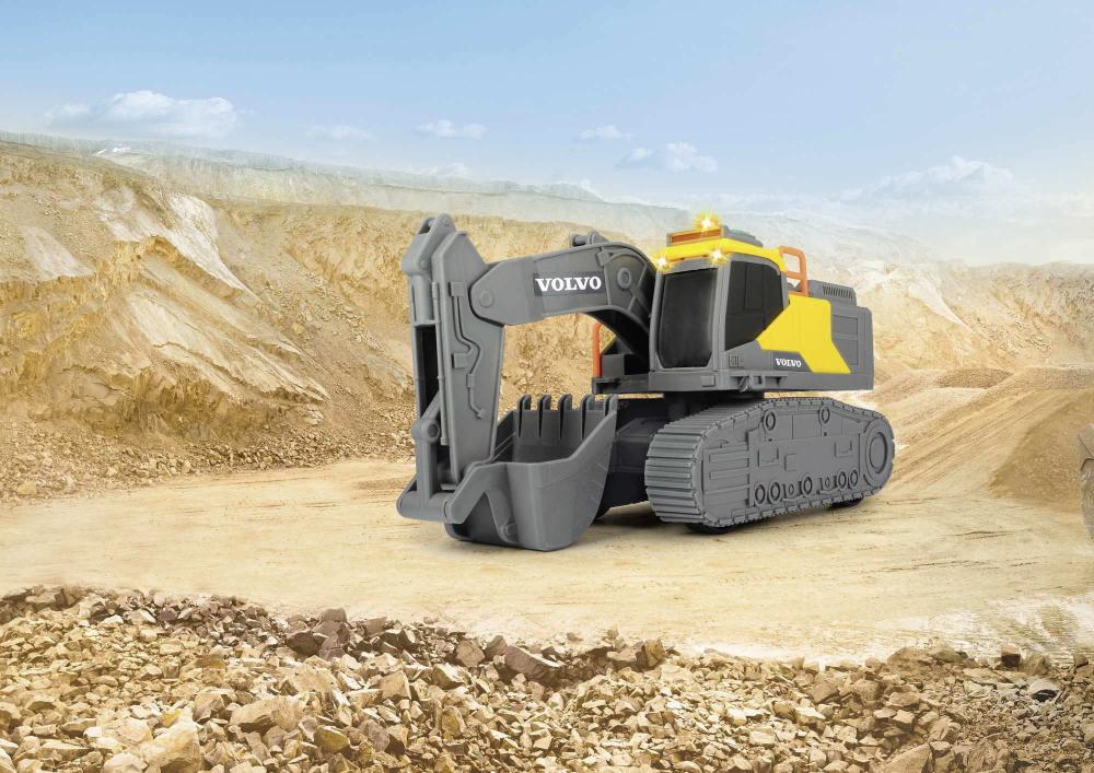 Dickie Spielfahrzeug Baustelle Bagger Go Real / Construction Volvo Tracked Excavator 203723008