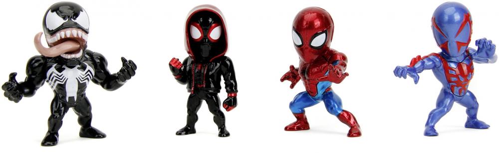 Jada Sammelfigur MetalFigs Marvel Spider-Man 4er Pack 2,5 Zoll 6,5 cm 253222015