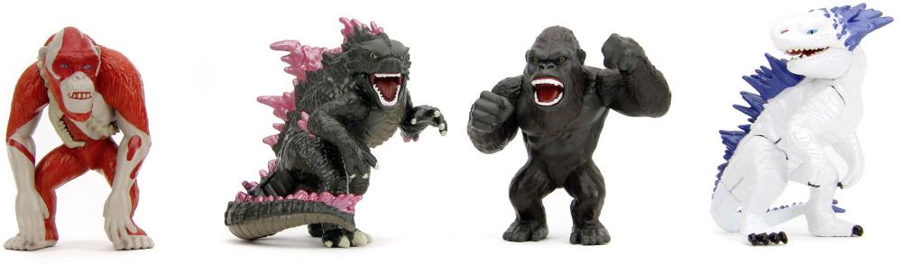 Jada Sammelfigur MetalFigs Godzilla x Kong Figuren 4er Pack 2,5 Zoll 6,5 cm 253252035