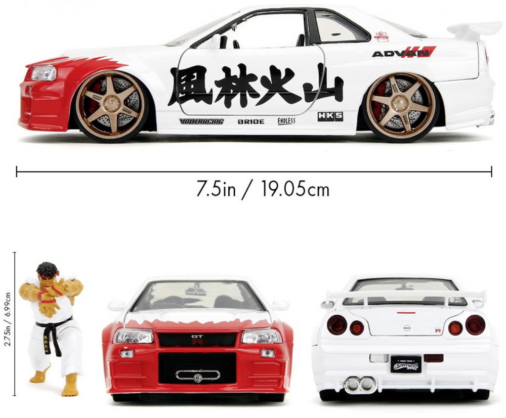 Jada Modellauto Hollywood Rides Street Fighter 2022 Nissan Skyline GTR 1:24 253255071