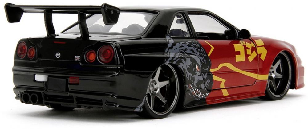 Jada Modellauto Hollywood Rides Godzilla Nissan Skyline GTR 1:24 253253024