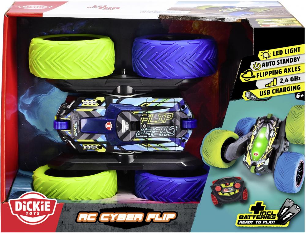 Dickie ferngesteuertes Fahrzeug Auto Go Crazy RC Cyber Flip, RTR 201105010