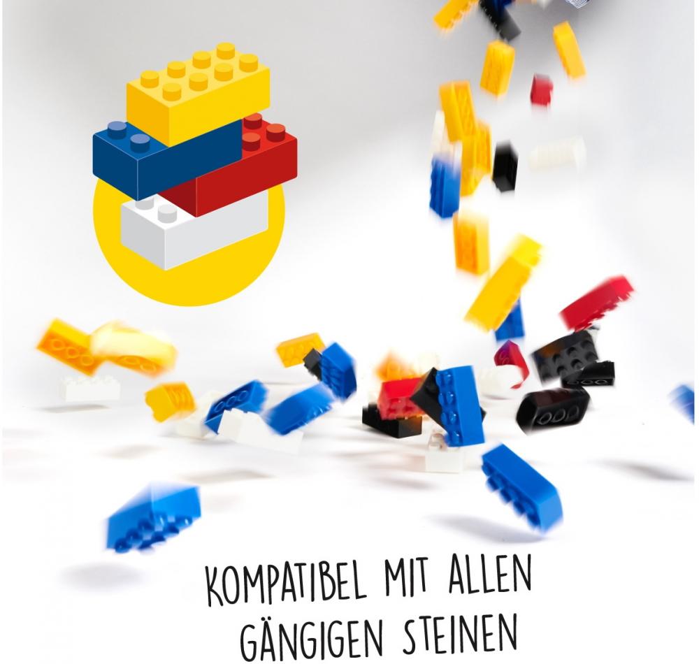 Simba Konstruktionsspielzeug Bausteine Blox 1000 Teile 4er weiß 104114119