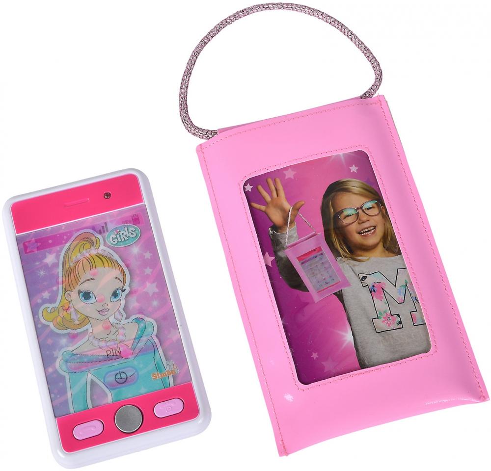 Simba Spielzeug Spielwelt Accessoires Girls Smartphone mit Tasche 105562049