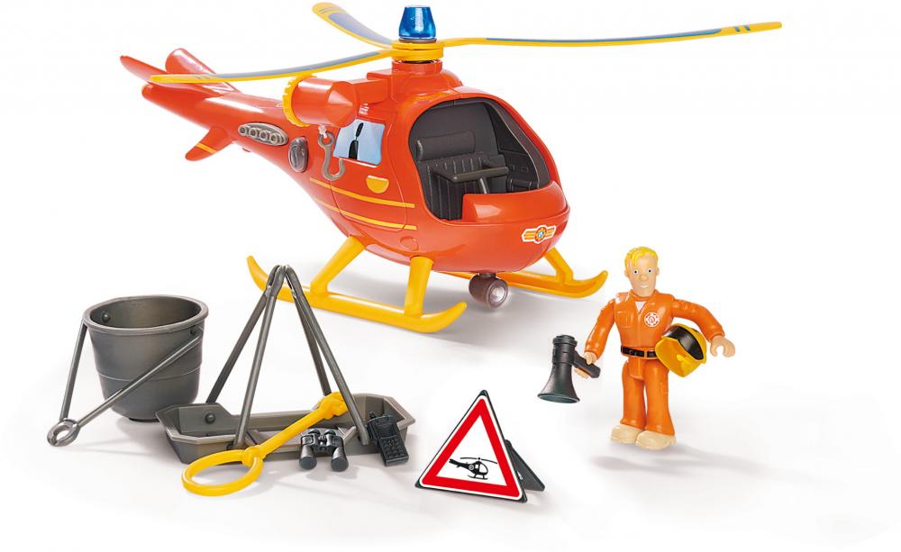 Simba Spielfahrzeug Feuerwehr Helikopter Feuerwehrmann Sam Wallaby mit Figur 109252510