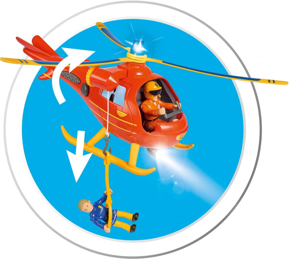 Simba Spielfahrzeug Feuerwehr Helikopter Feuerwehrmann Sam Wallaby mit Figur 109252510