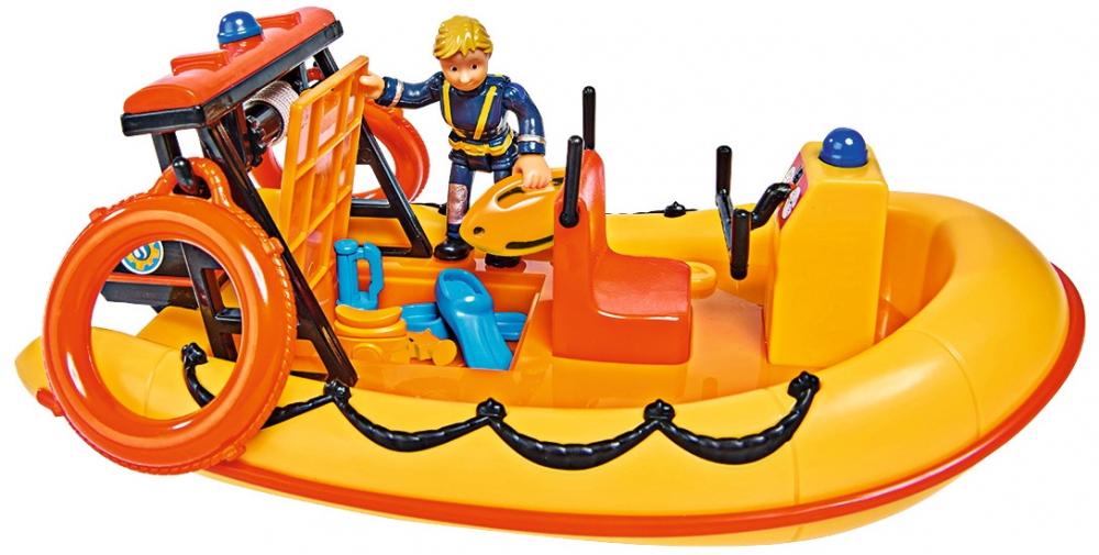 Simba Spielfahrzeug Feuerwehr Boot Feuerwehrmann Sam Neptune, Boot mit Figur 109252571