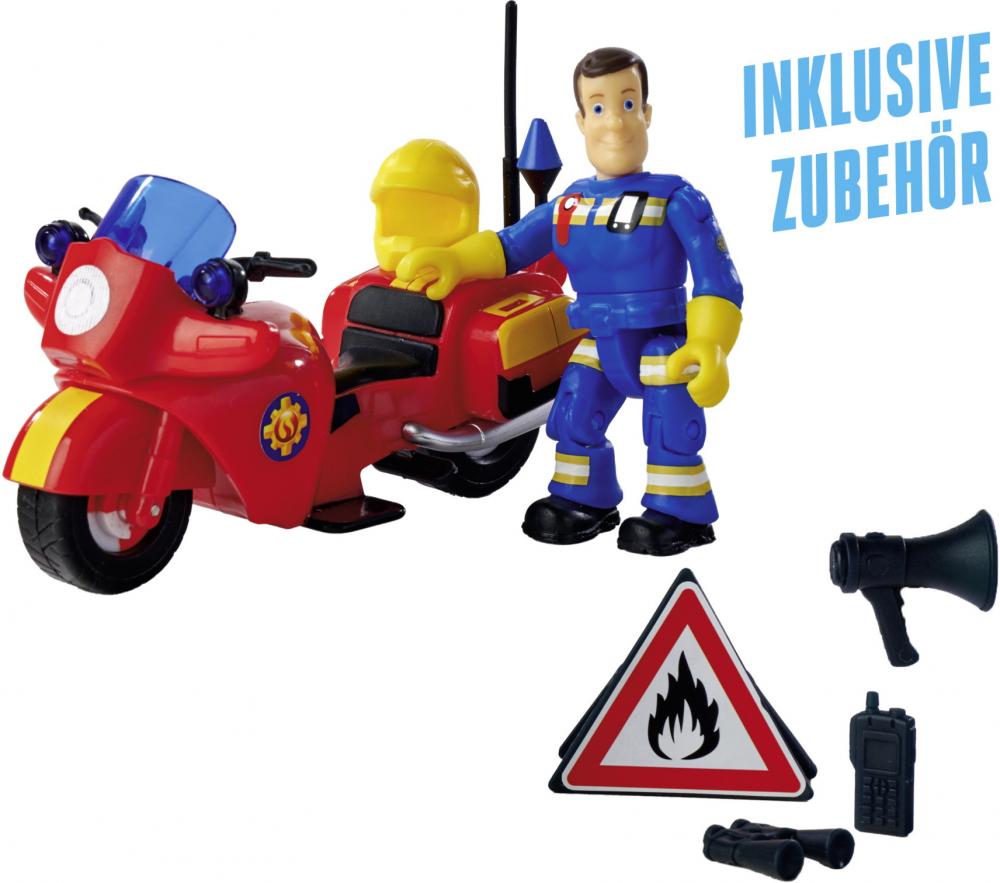 Simba Spielfahrzeug Feuerwehr Feuerwehrmann Sam Motorrad mit Figur 109252654