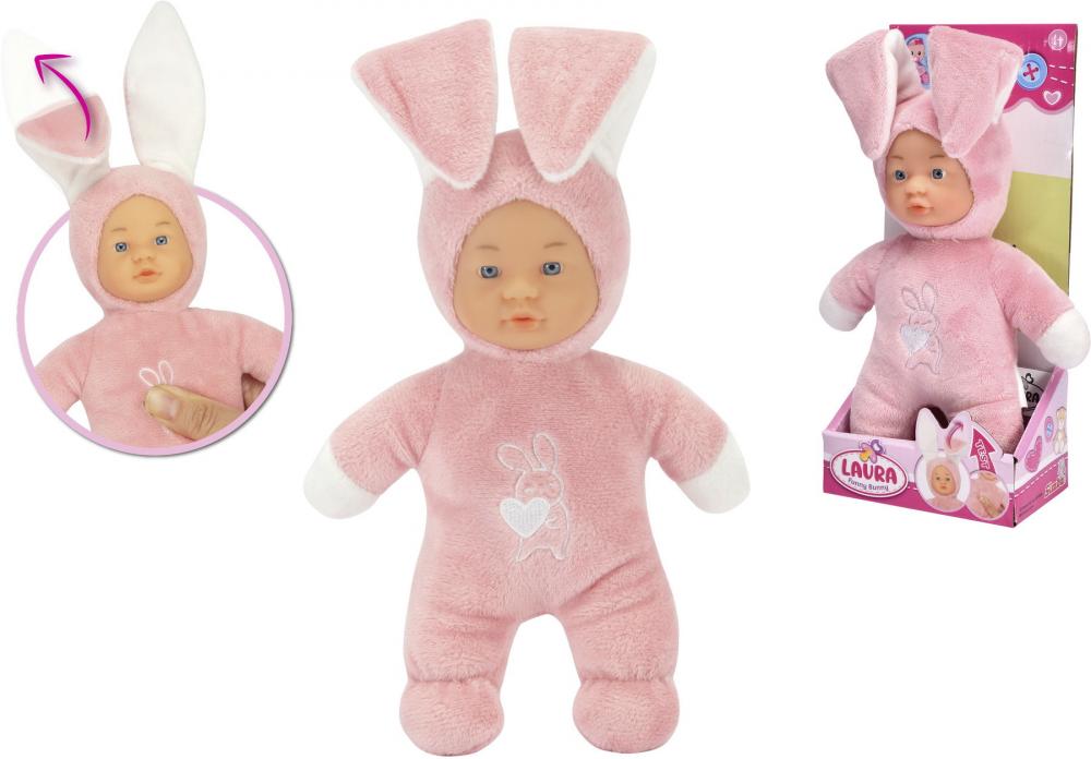 Simba Puppe Babypuppe Laura Funny Bunny im Hasenoutfit aufstellbare Ohren 105010514