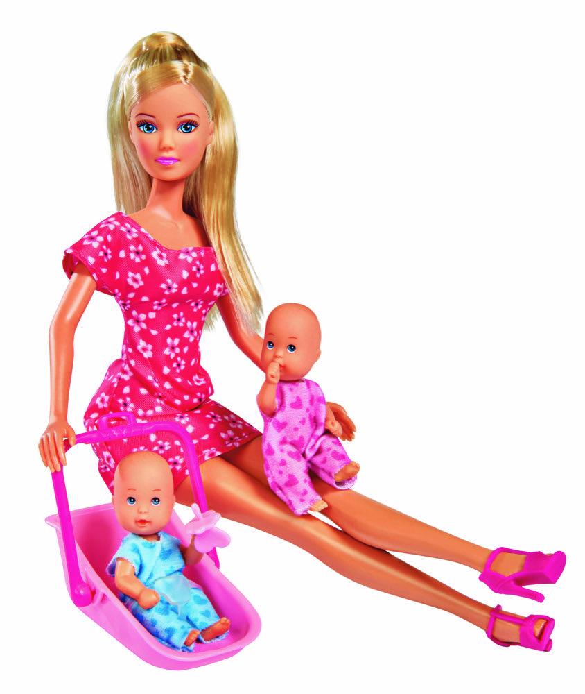 Simba Puppe Steffi Love Babysitter und 2 Babys, Maxi Cosi 105730211