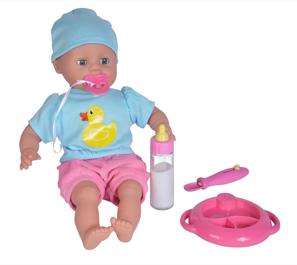 Simba Puppe Babypuppe Laura Hungry Set Essen, Löffel, füttern 105010964