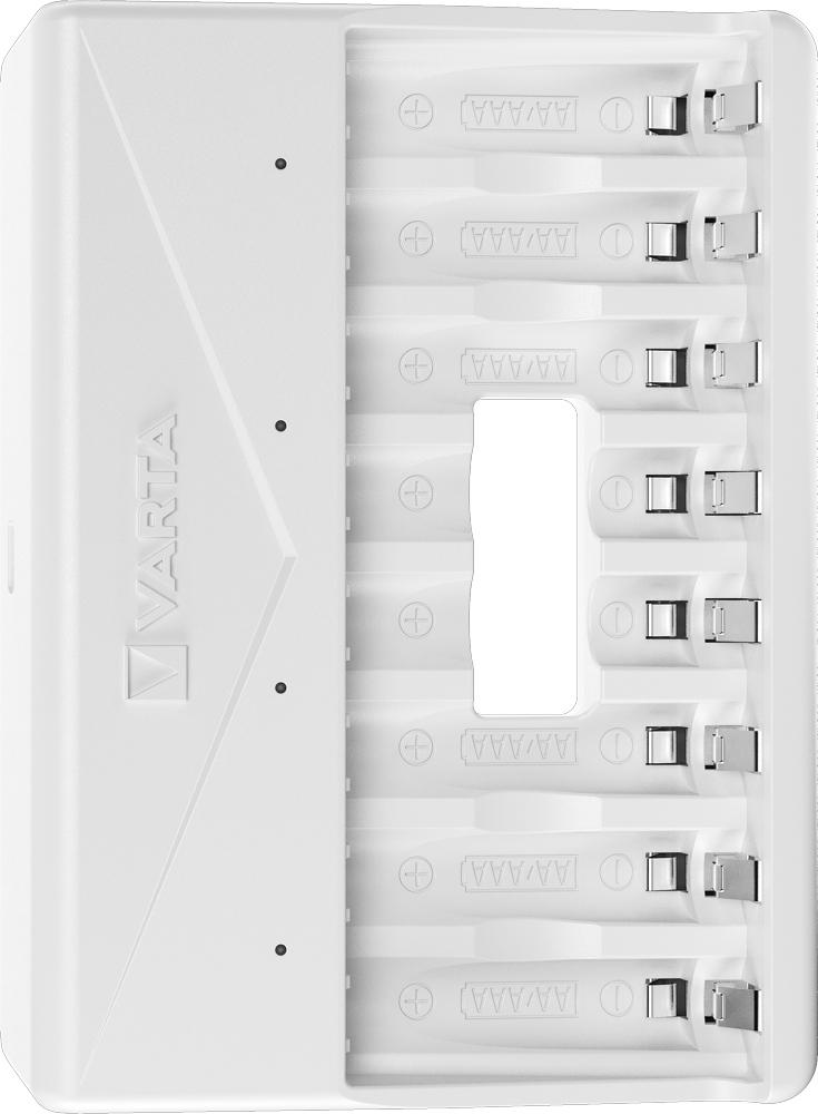 Varta Akku Ladegerät LCD Multi Charger weiß für 8 AA / AAA 57659