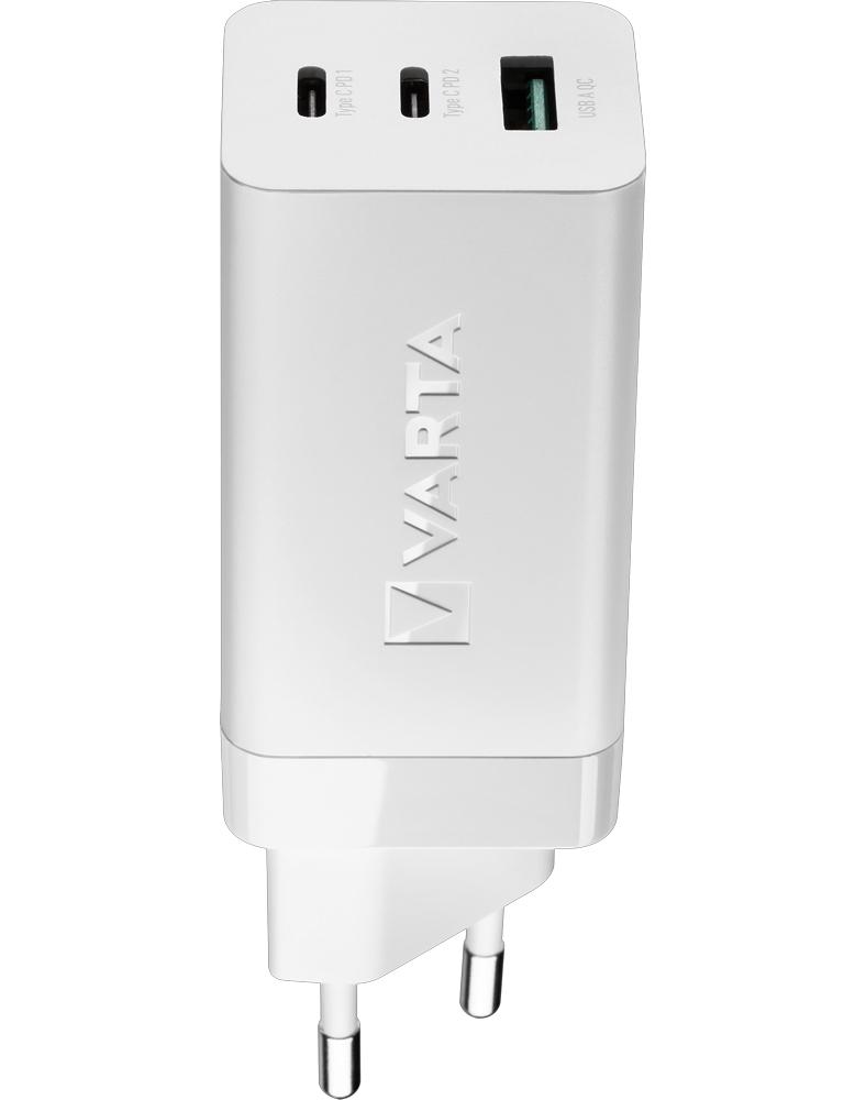 Varta Ladegerät Ladeadapter High Speed Charger weiß 2x USB Typ C, 1x USB Typ A 57956