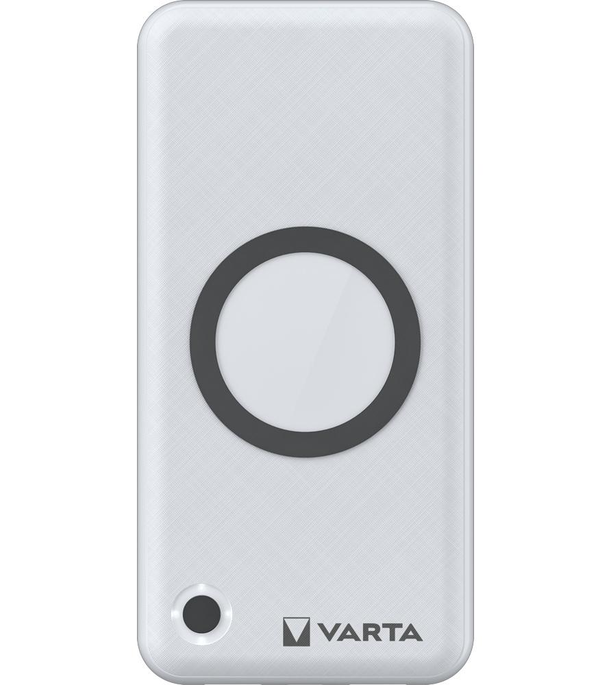 Varta Powerbank mobile Ladestation wireless 20000 mAh Typ A / Typ C USB OUT weiß