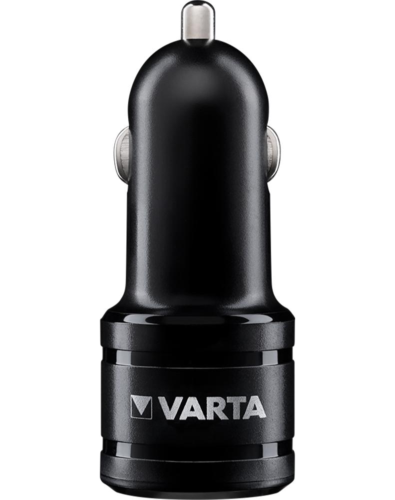 Varta KFZ Ladegerät Ladeadapter Car Charger Dual USB Fast schwarz 1x USB Typ C, 1x USB Typ A 57932